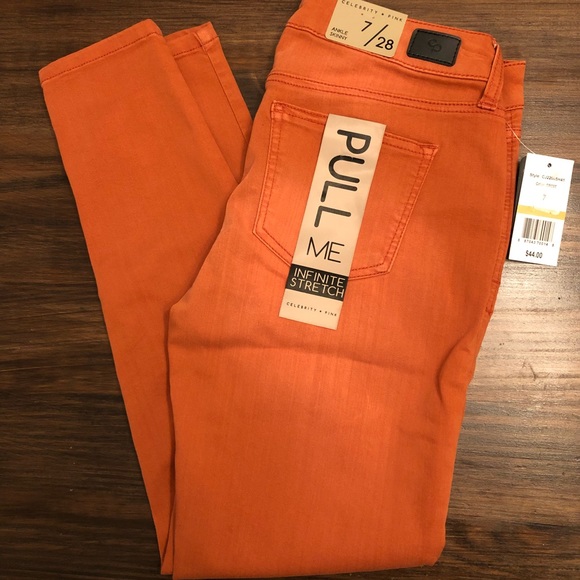 celebrity pink stretch jeans